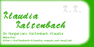 klaudia kaltenbach business card